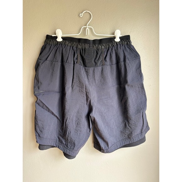Nike Mens Running Shorts Lined Elastic Waist Pull-On Athletic Fit Navy Size XL - Picture 2 of 5